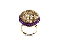 Anello Stocco Gioielli Donna in Oro giallo Ametista BAB-15 - BAB-15